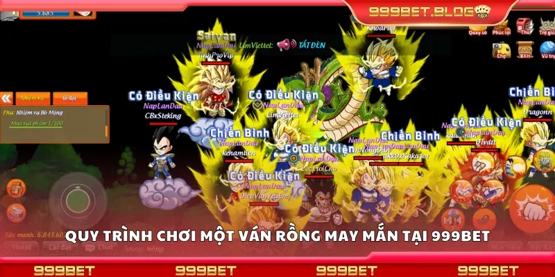 Quy trình chơi một ván rồng may mắn tại 999Bet